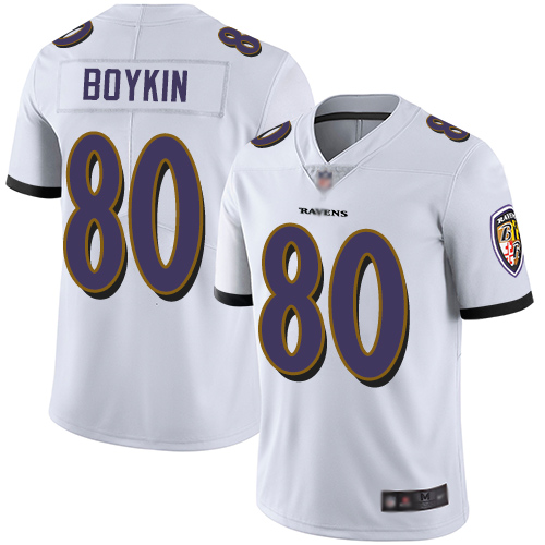 Baltimore Ravens Limited White Men Miles Boykin Road Jersey NFL Football #80 Vapor Untouchable